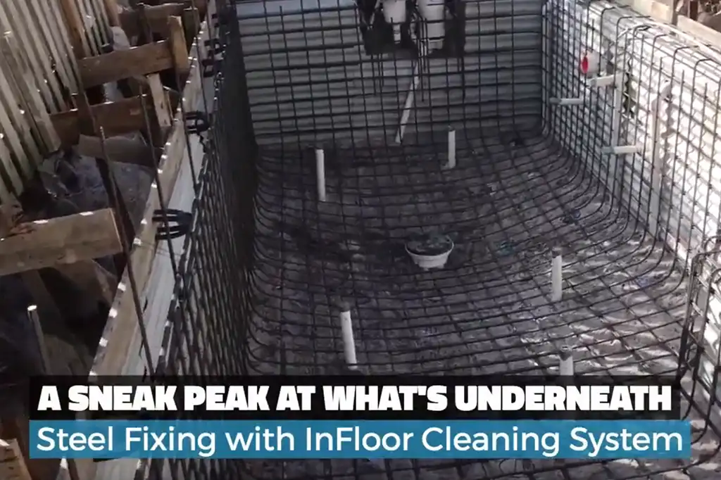 Steel Fixing with In Floor Cleaning System
