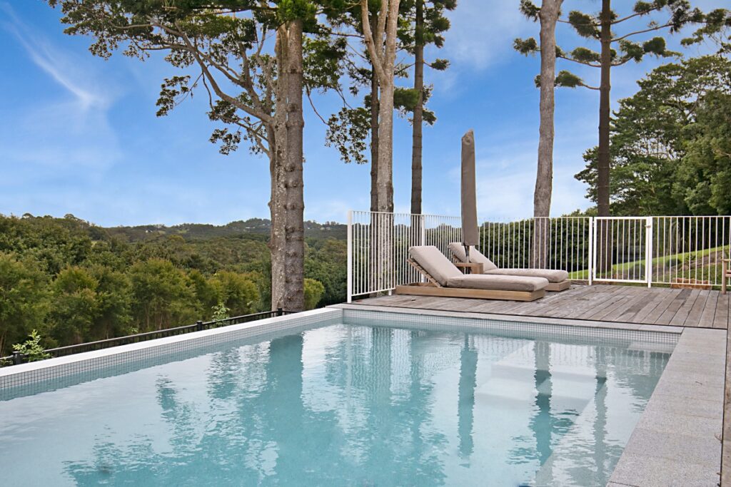 Concrete Pool with white pebblecrete